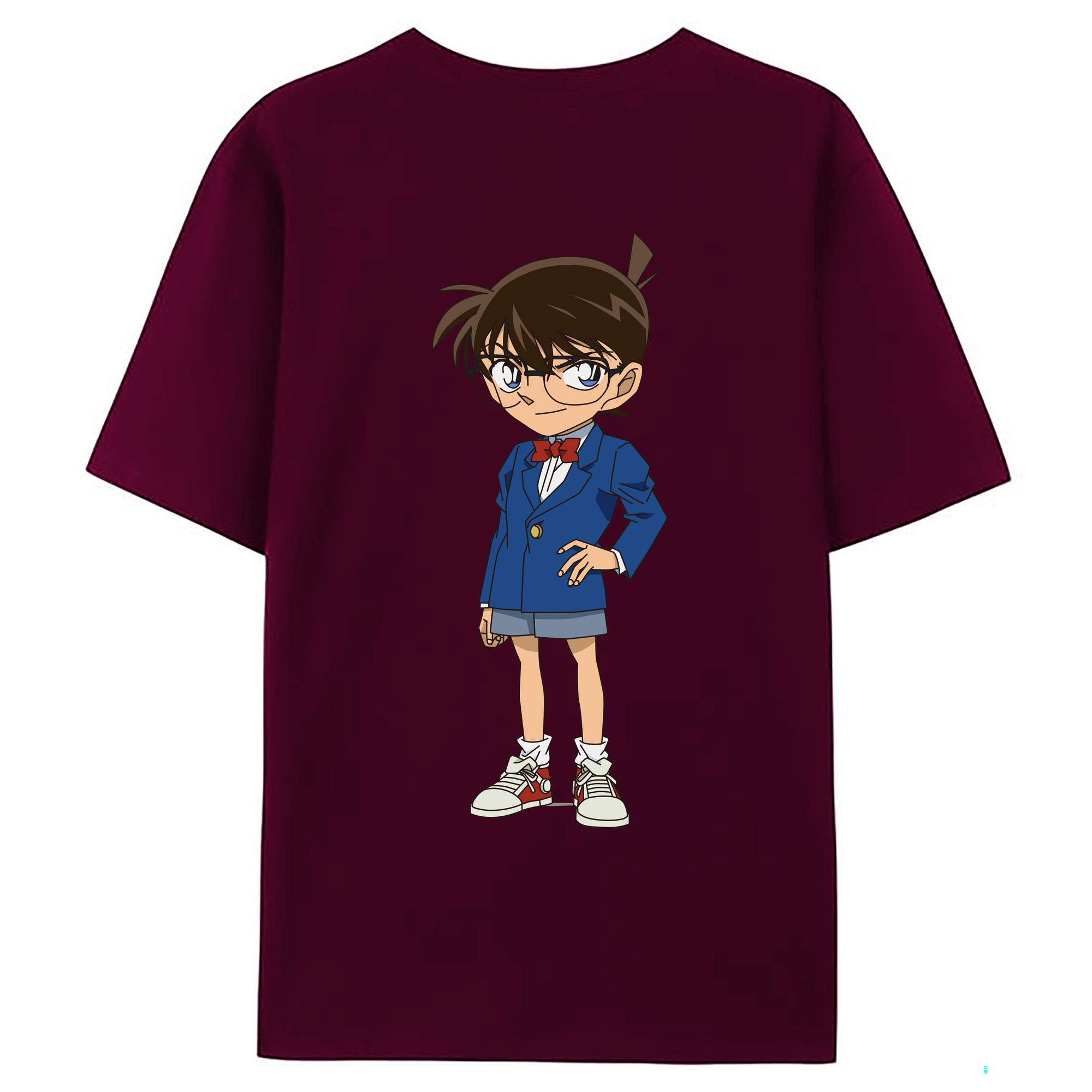 （画像用） 名探偵コナン 江戸川 コナン Detective Conan Conan Edogawa レディース半袖Tシャツ(バックプリント)